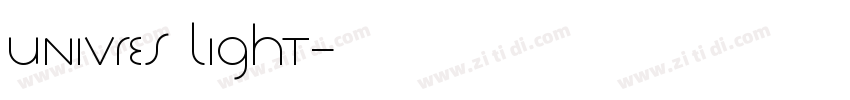univres light字体转换
